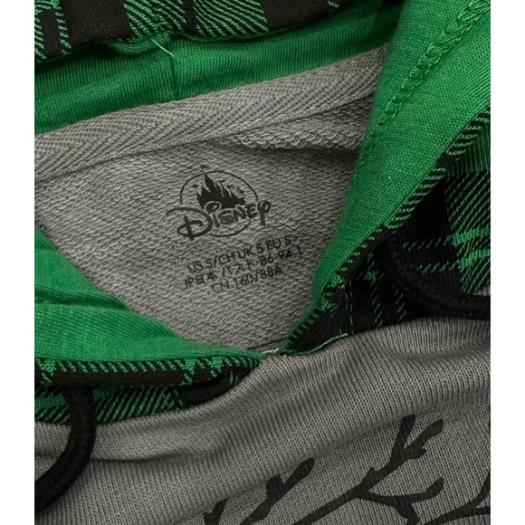Disney Theme Park Men's Robin Hood & Little John Plaid Detail Hoodie Sweatshirt - Picture 3 of 4